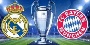 Champion's League cup and competing team logos