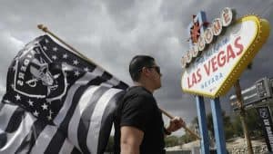 Raiders flag in Las Vegas