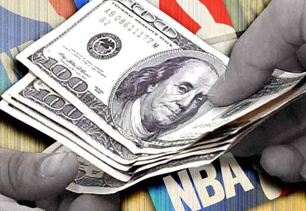$100 bills over sports logos