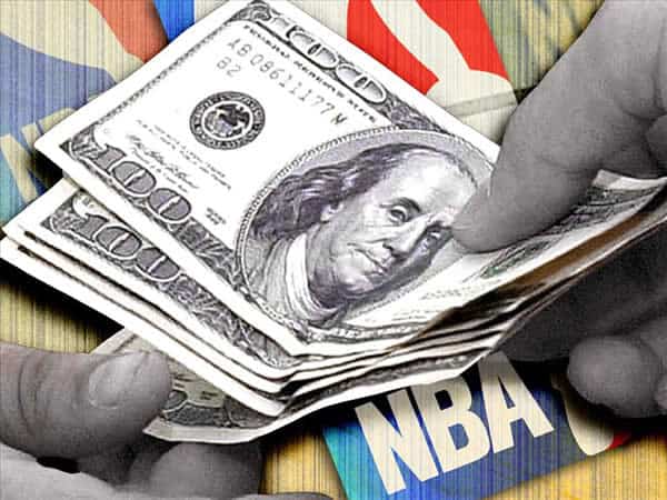 $100 bills over sports logos