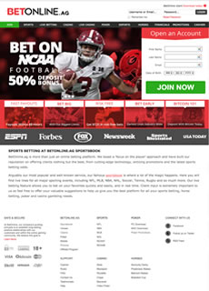 Screenshot of BetOnline Sportsbook