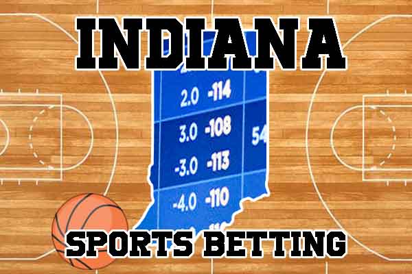 Indiana sports logo on court