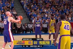Virtual Basketball Player Shooting A Free Throw