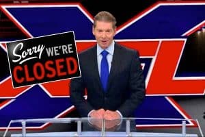 XFL Owner WIth Closed Sign Posted In Front