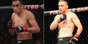 Tony Ferguson and Justin Gaethje In Fighting Poses