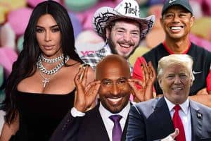Kim Kardashian weighs the betting odds for her next boyfriend as Trump Van Jones Post Malone and Tiger Woods are considered