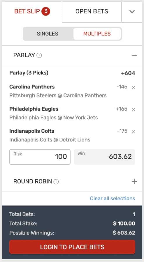 Bovada-parlay Bovada NFL Parlay