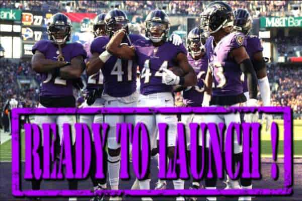 Baltimore Ravens Pictured as Maryland sports betting gets ready to launch.