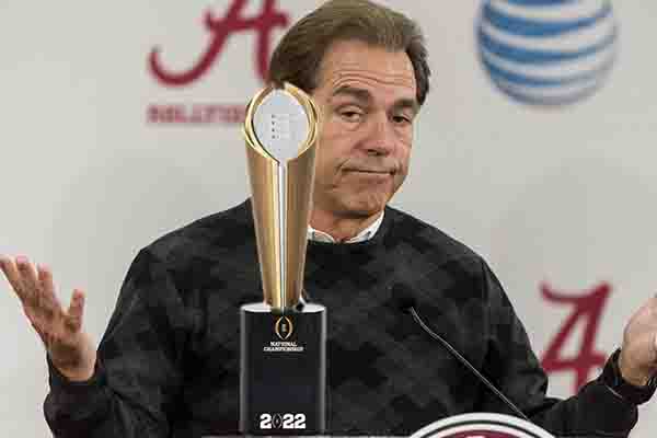 CFP Championship Game betting between Georgia and Alabama favors Crimson Tide and shrugging Nick Saban