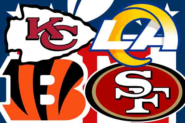 Rams 49ers Bengals Chiefs NFL Playoff Betting Odds On The AFC and NFC Championship Games