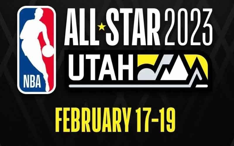 A promo for the 2023 NBA All Star Weekend in Salt Lake City Utah on February 17-19