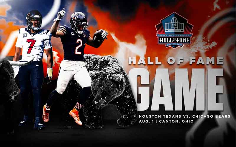 a promo for the 2024 NFL Preseason opener featuring CJ Stroud and Caleb Williams